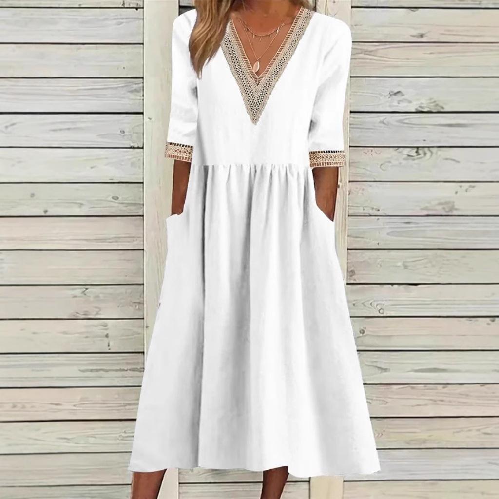 LIVIA | MITTELLANGES SPITZENKLEID