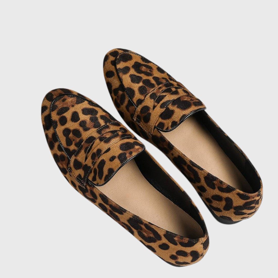 Edeltraud - Weiche Leoparden-Hausschuhe