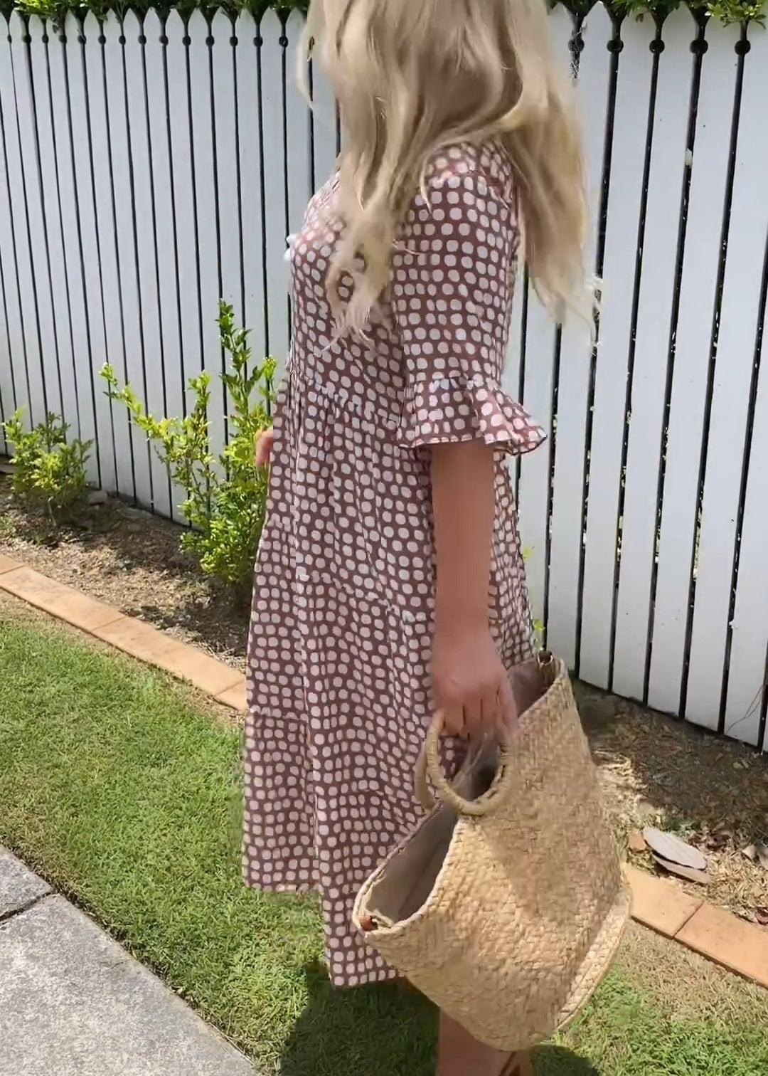Nicola - Kurzärmeliges Midikleid