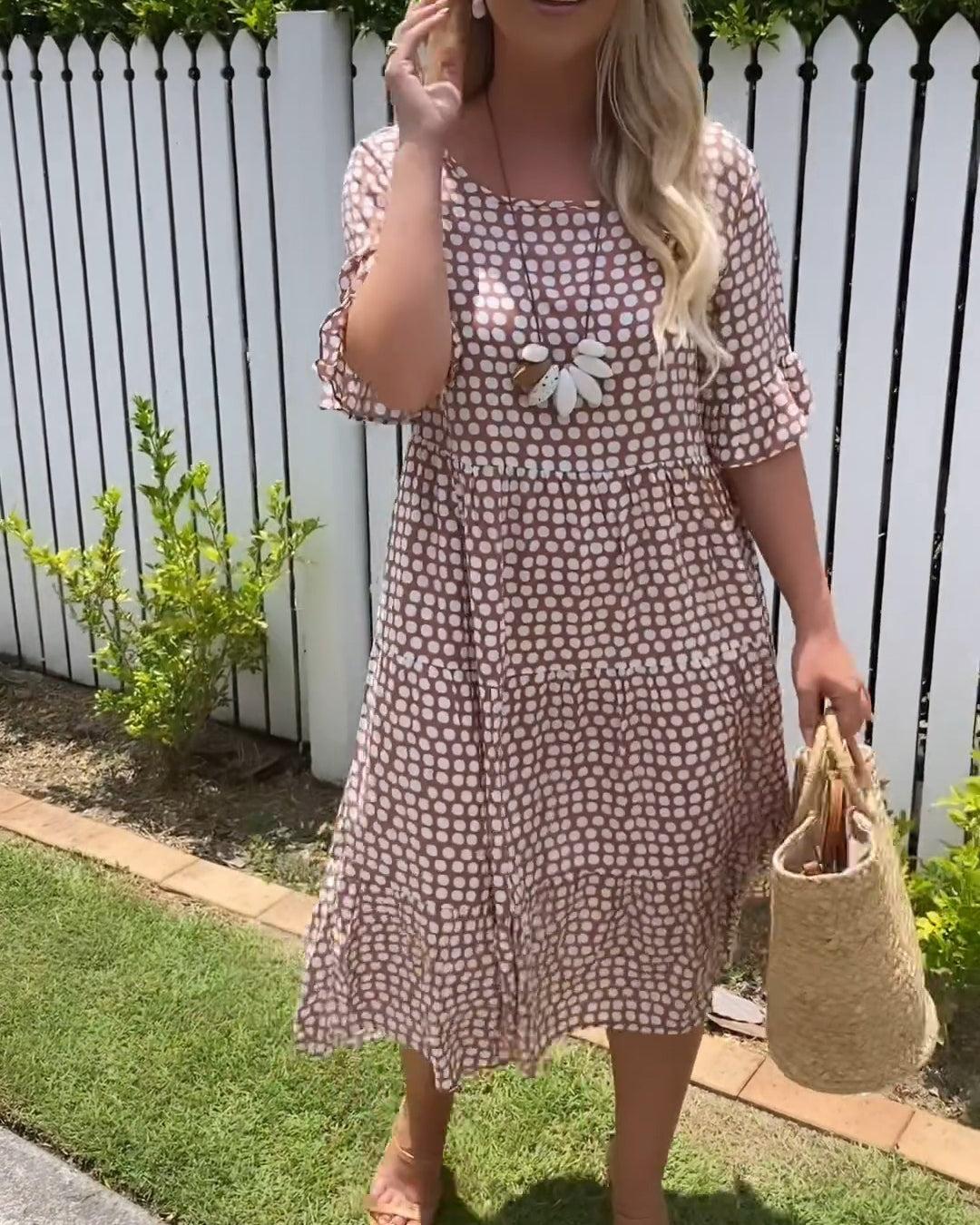 Nicola - Kurzärmeliges Midikleid