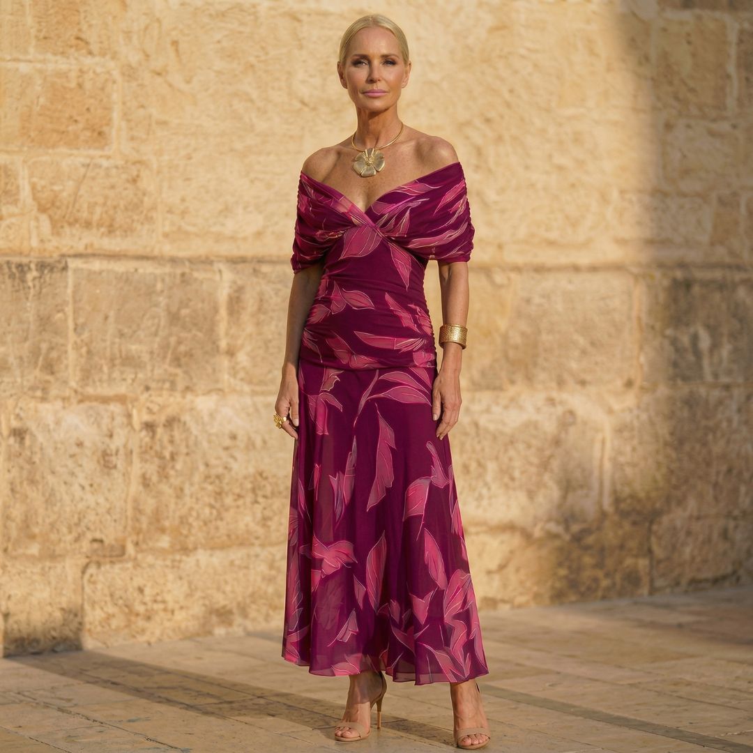Celeste | Elegante Kleider mit Blattmuster