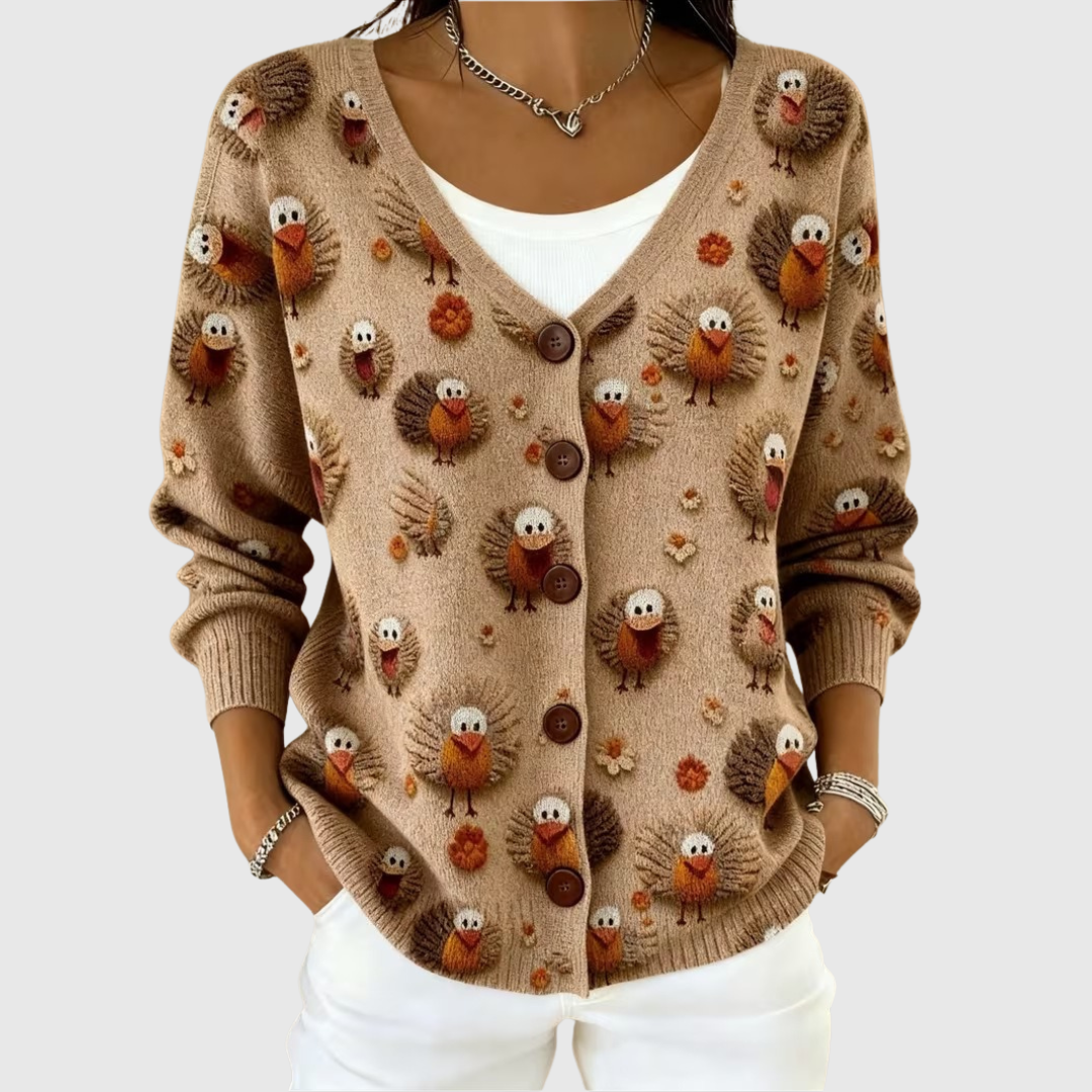 Bequeme Strickjacke mit Knöpfen