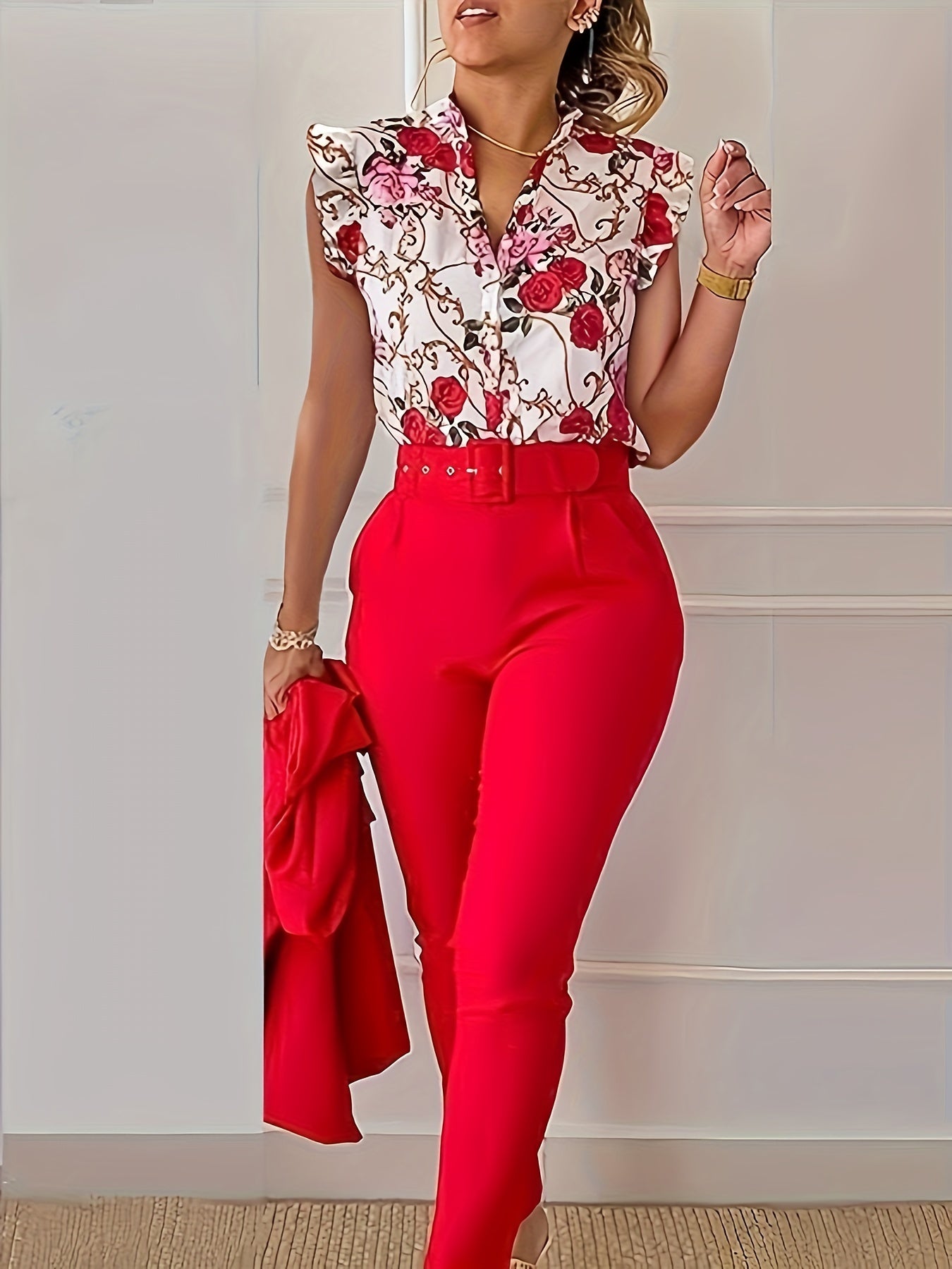 Florabel - Elegantes Set mit Volantärmeln