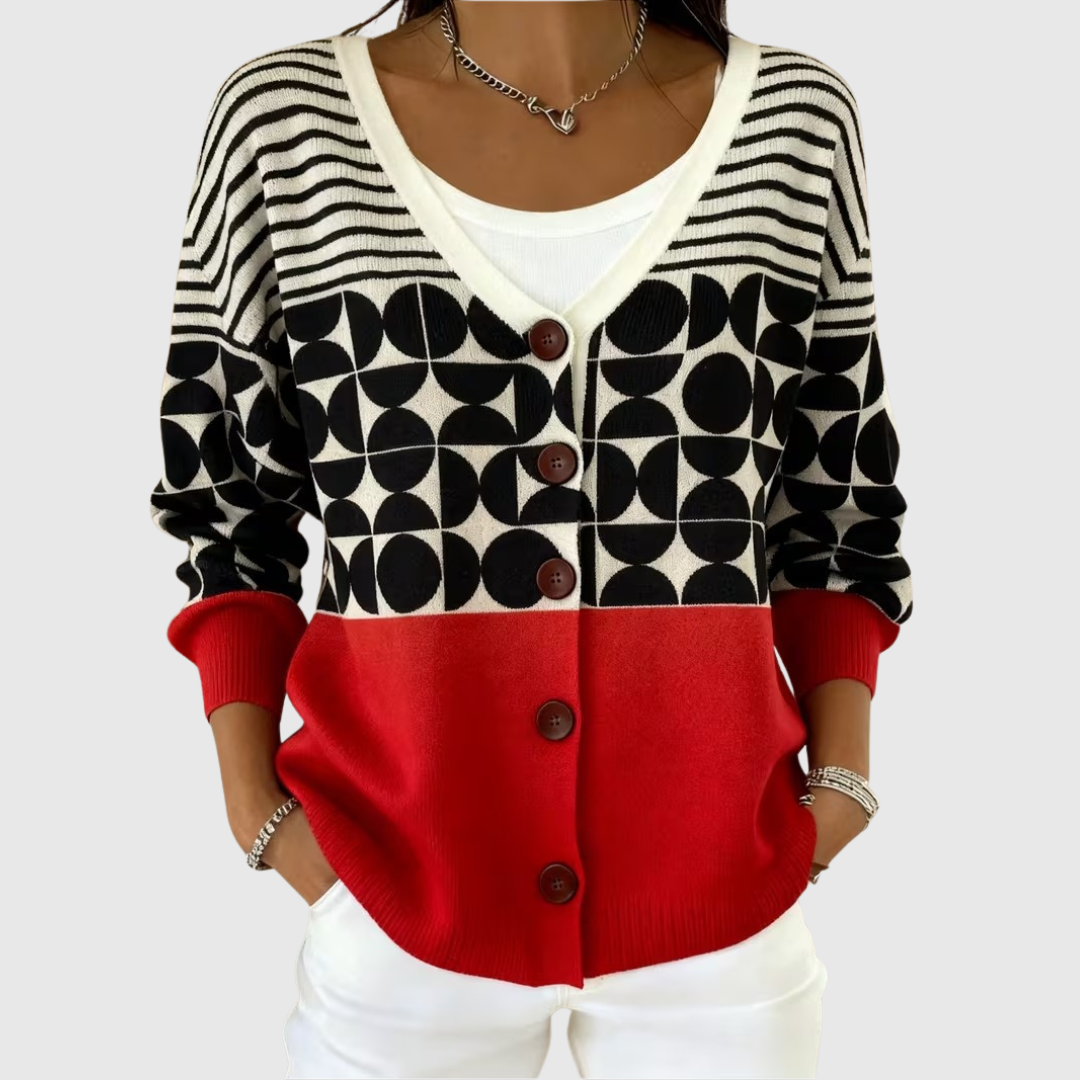 Bequeme Strickjacke mit Knöpfen
