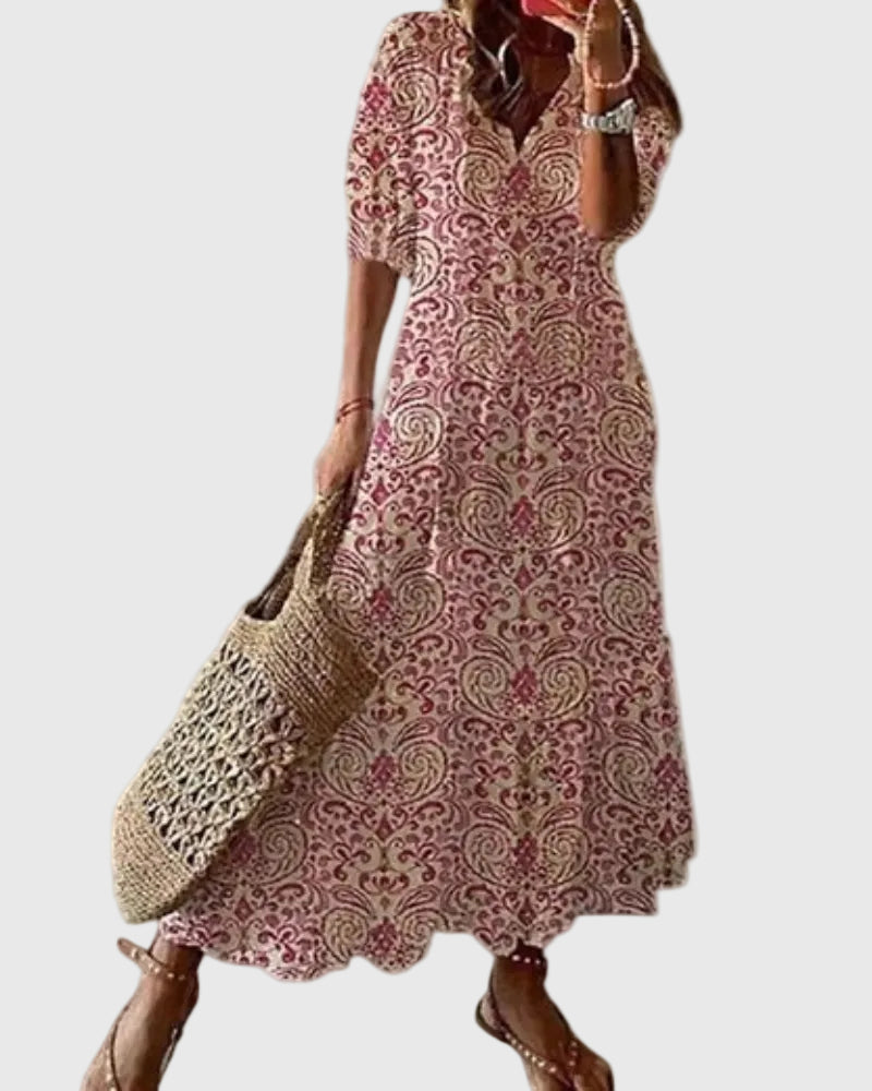 Amalia | Vintage Boho Sommer-Maxikleid