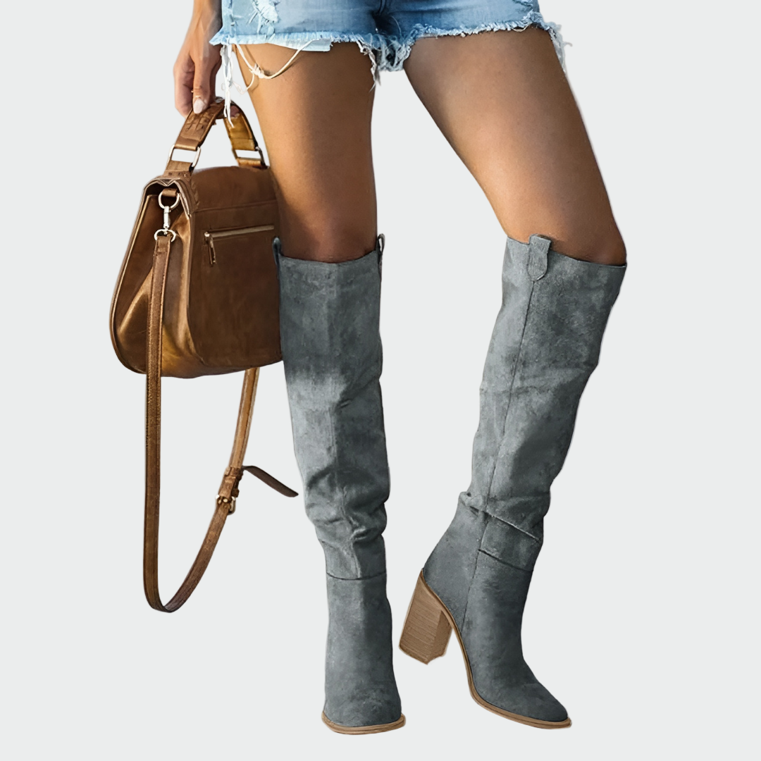 Orthopädische Kniestiefel aus Leder