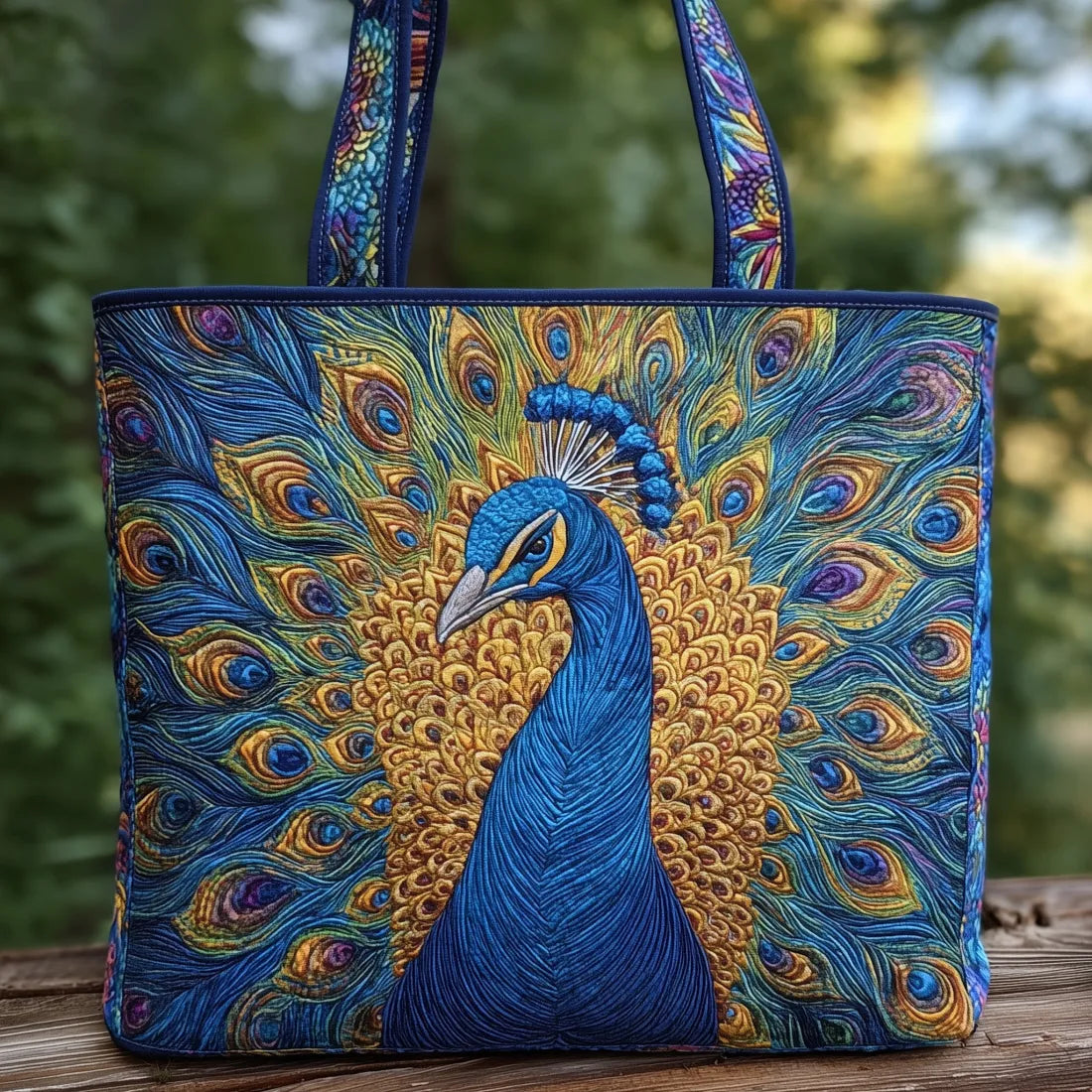 Handgefertigte Tasche - Königspfau