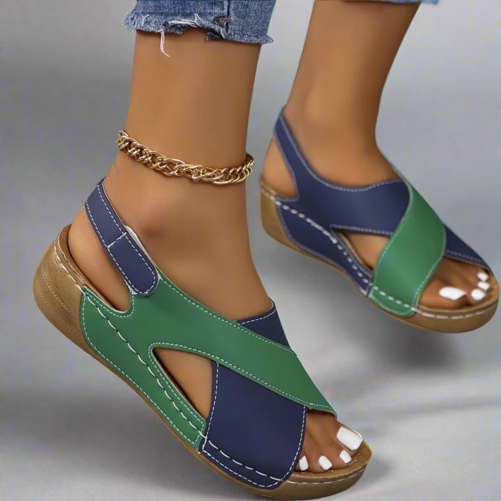 Kendra - Orthopädische Sandalen mit Farbblock-Design