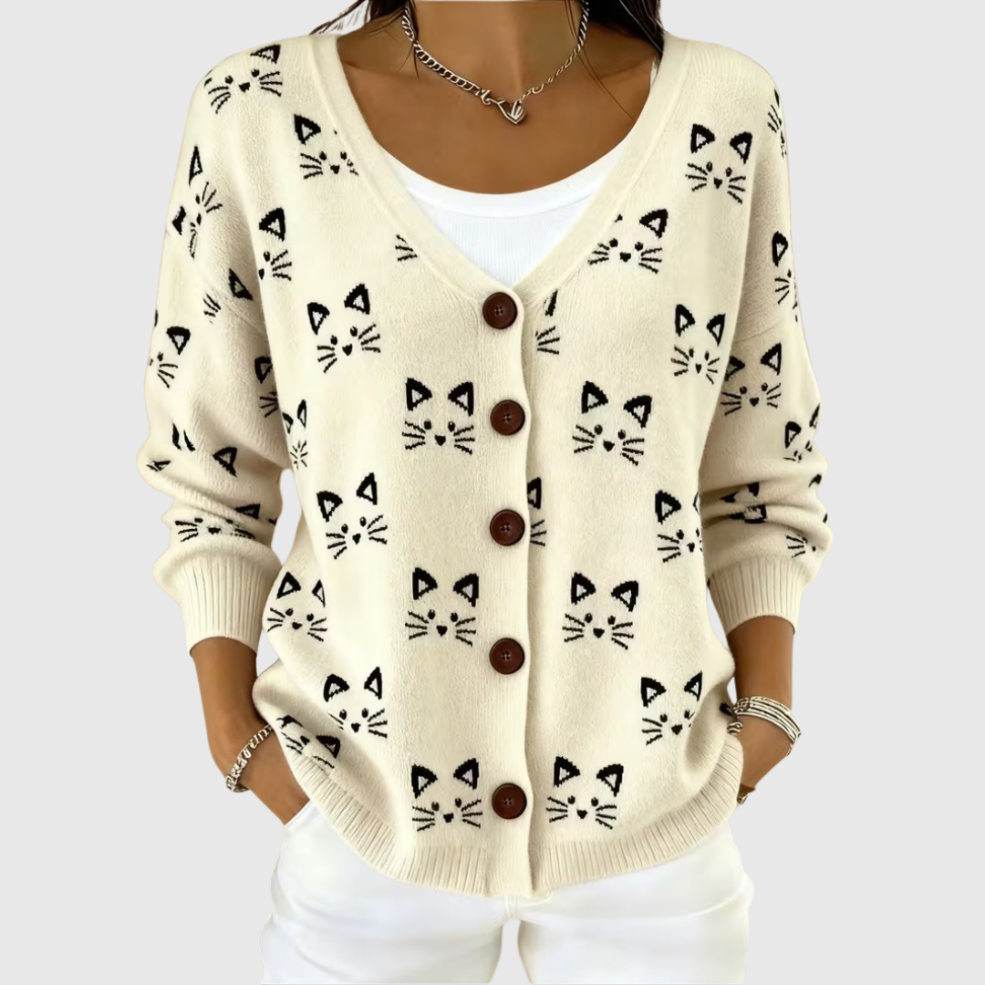 Bequeme Strickjacke mit Knöpfen