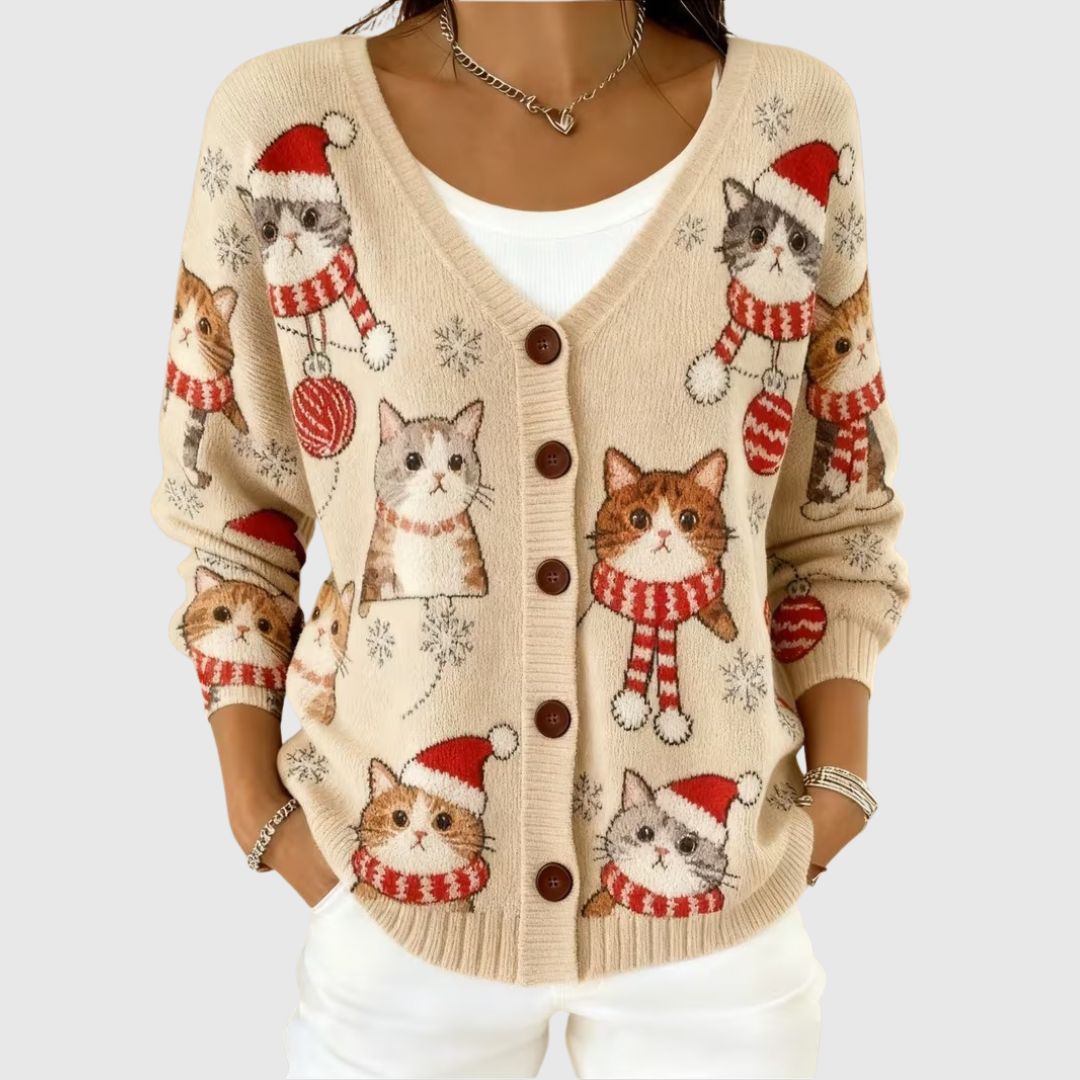 Bequeme Strickjacke mit Knöpfen