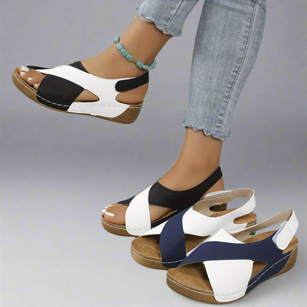 Kendra - Orthopädische Sandalen mit Farbblock-Design