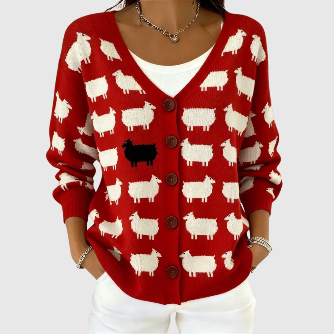 Bequeme Strickjacke mit Knöpfen