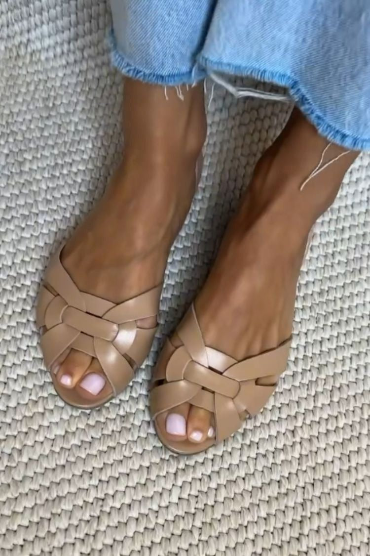 Serafina | Natürliche Flechtsandalen