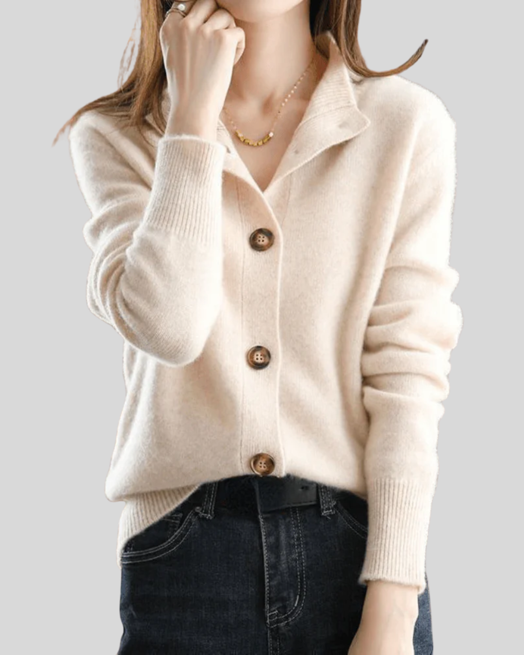 Clara | Kaschmir-Cardigan im Retro-Stil