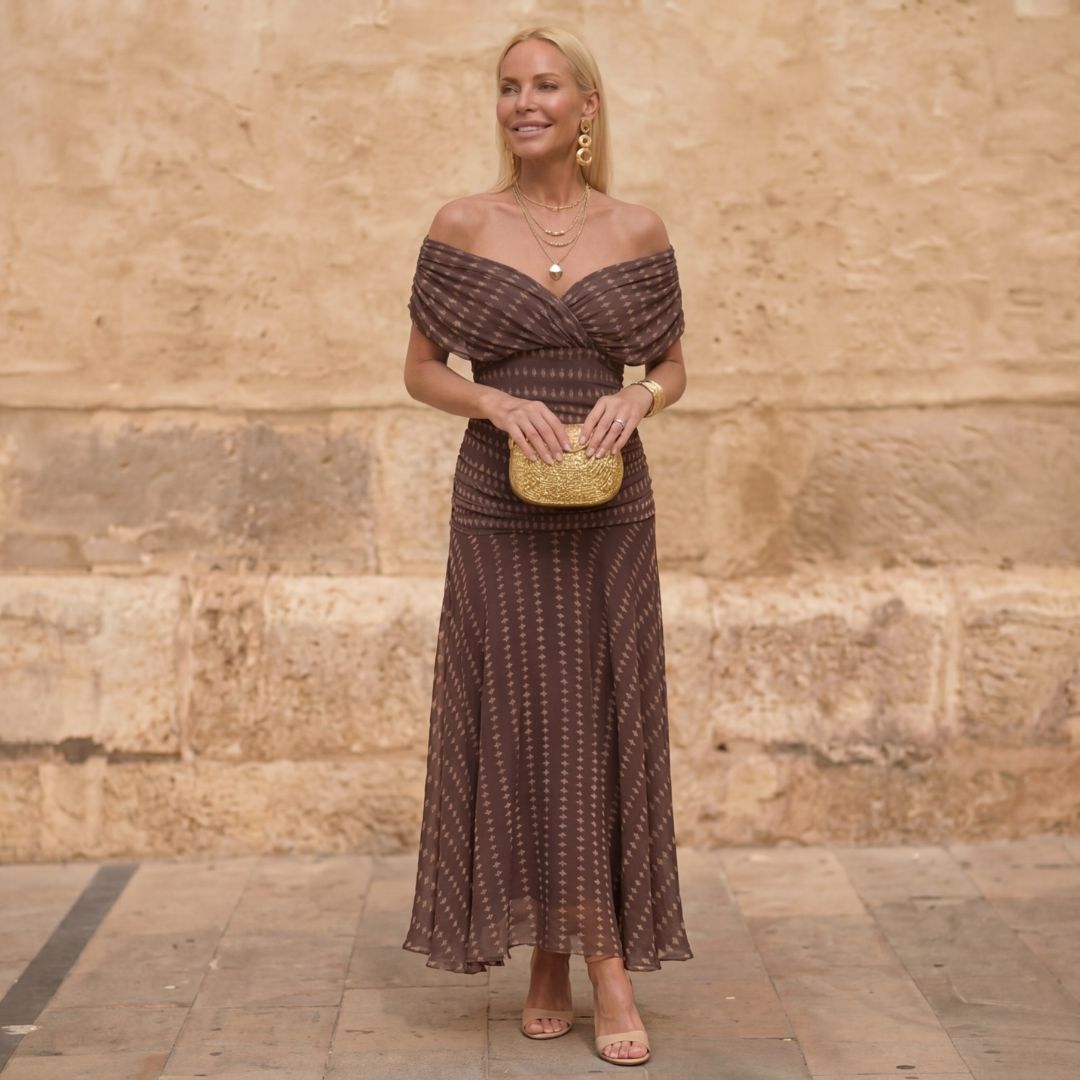 Siena | Leichtes Kleid mit geometrischem Muster