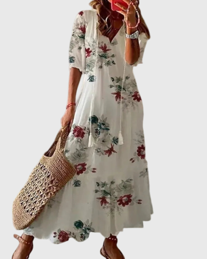 Amalia | Vintage Boho Sommer-Maxikleid