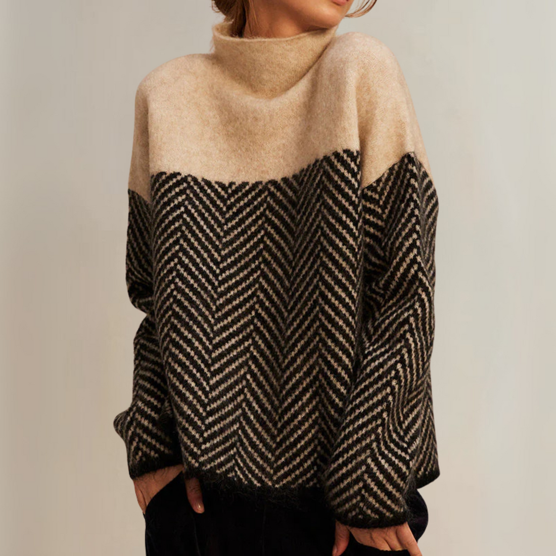 Sarah | Baumwoll-Rollkragenpullover