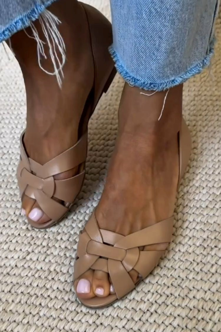 Serafina | Natürliche Flechtsandalen
