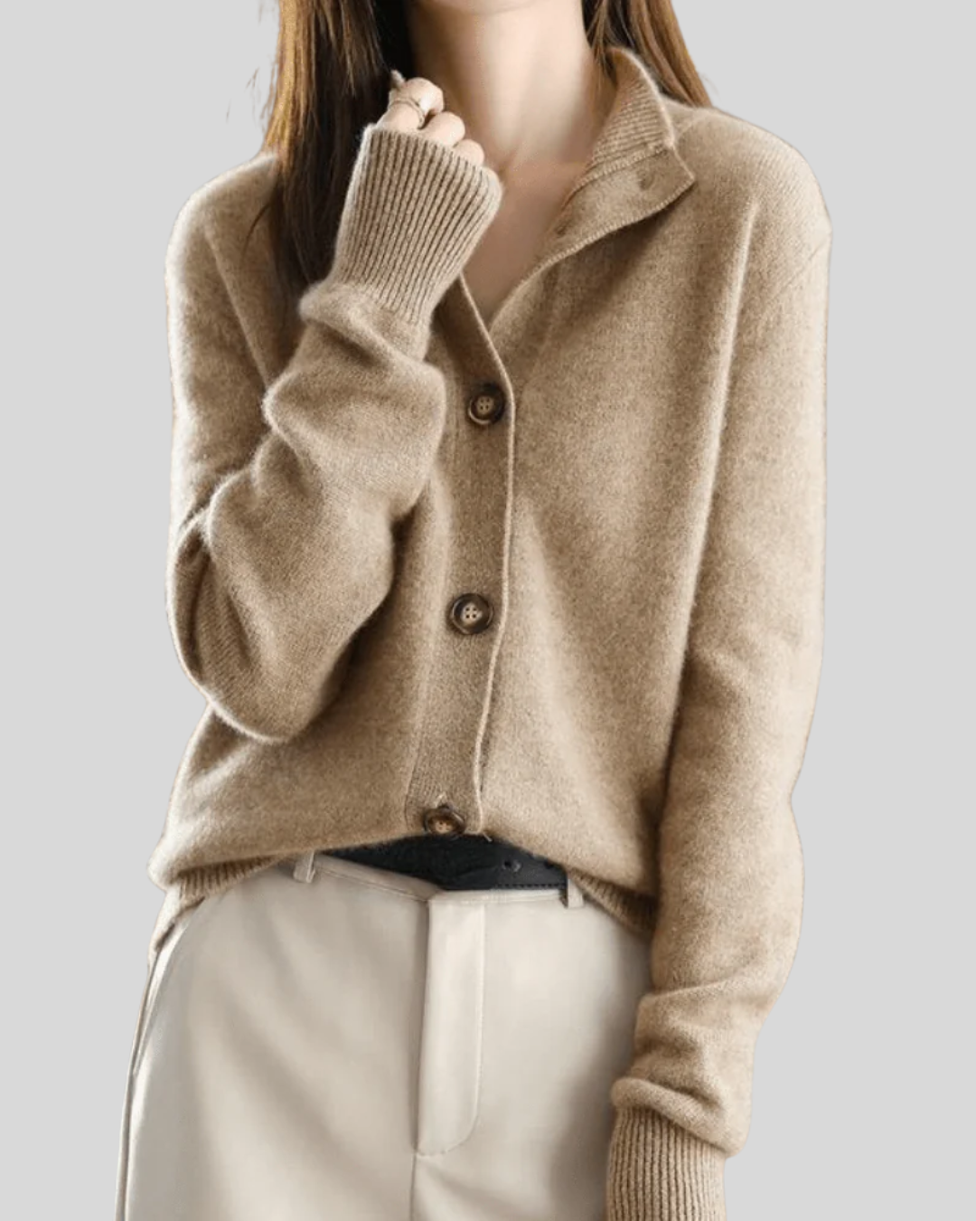 Clara | Kaschmir-Cardigan im Retro-Stil