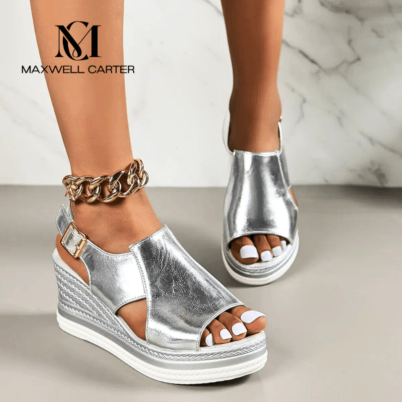 Baylie - Stilvolle Metallic-Sandalen