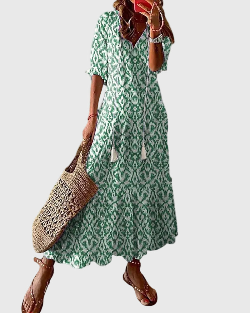 Amalia | Vintage Boho Sommer-Maxikleid