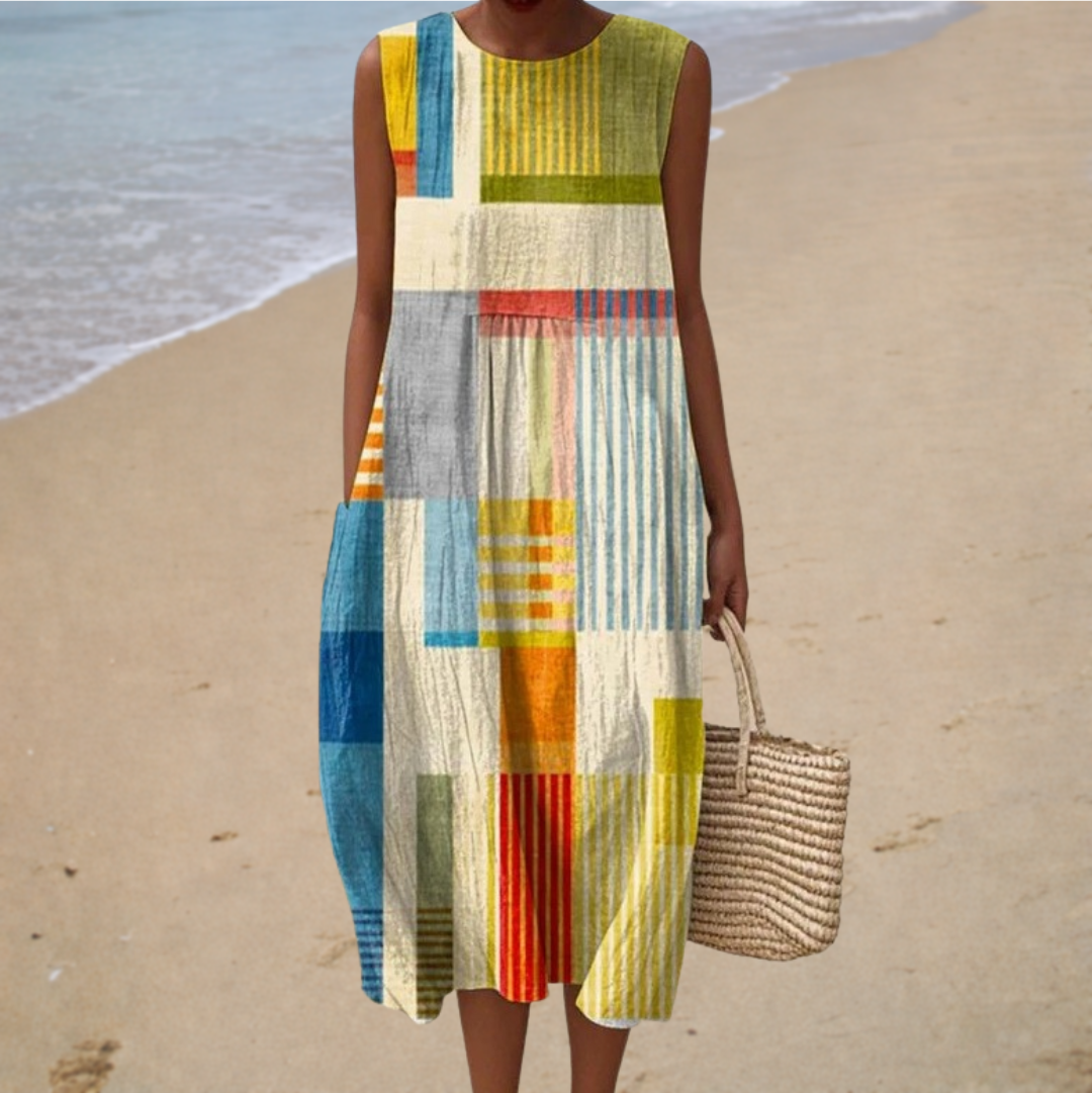 Bequemes ärmelloses Sommerkleid