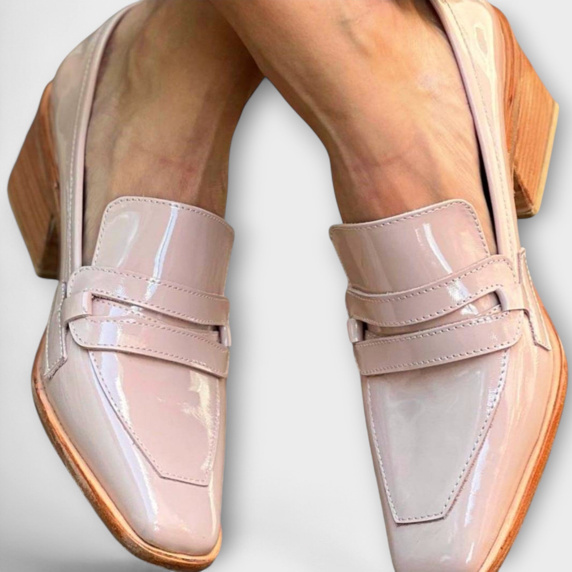 Elfriede - Rosa Lackleder-Loafer