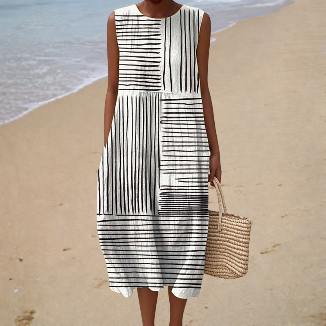 Bequemes ärmelloses Sommerkleid