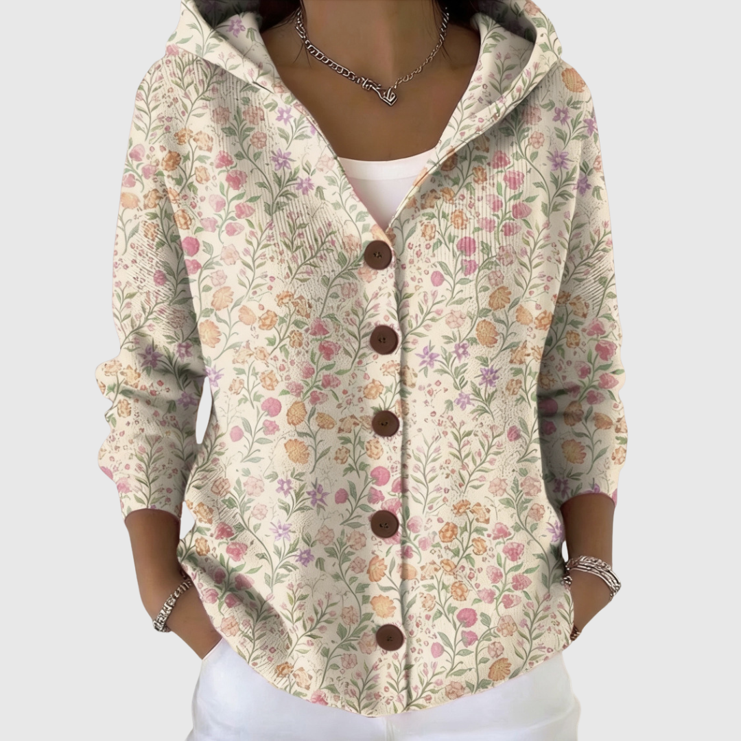 Bequeme Strickjacke mit Kapuze