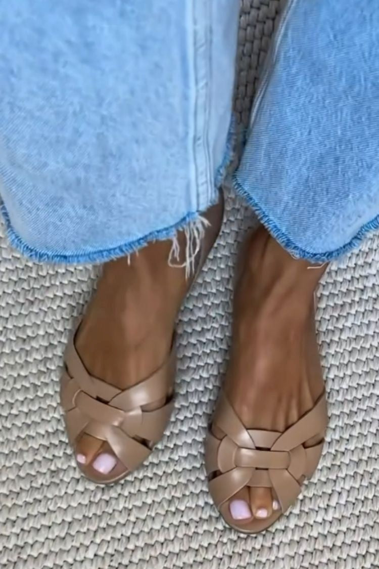 Serafina | Natürliche Flechtsandalen