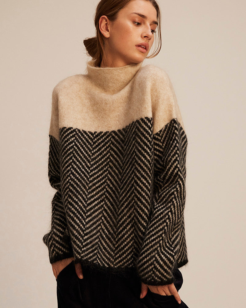 Sarah | Baumwoll-Rollkragenpullover