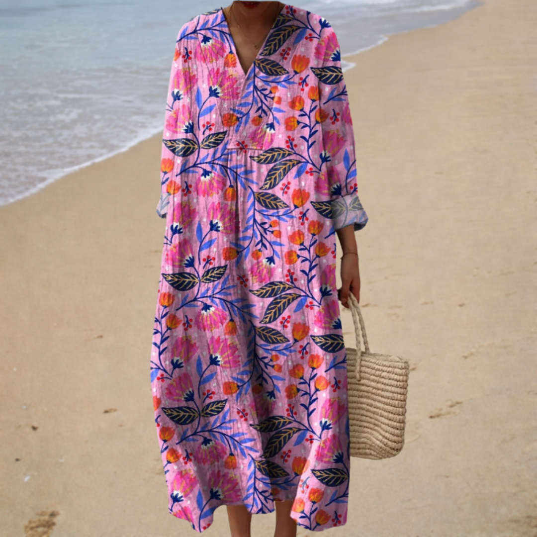 Figurschmeichelndes Sommerkleid mit Print