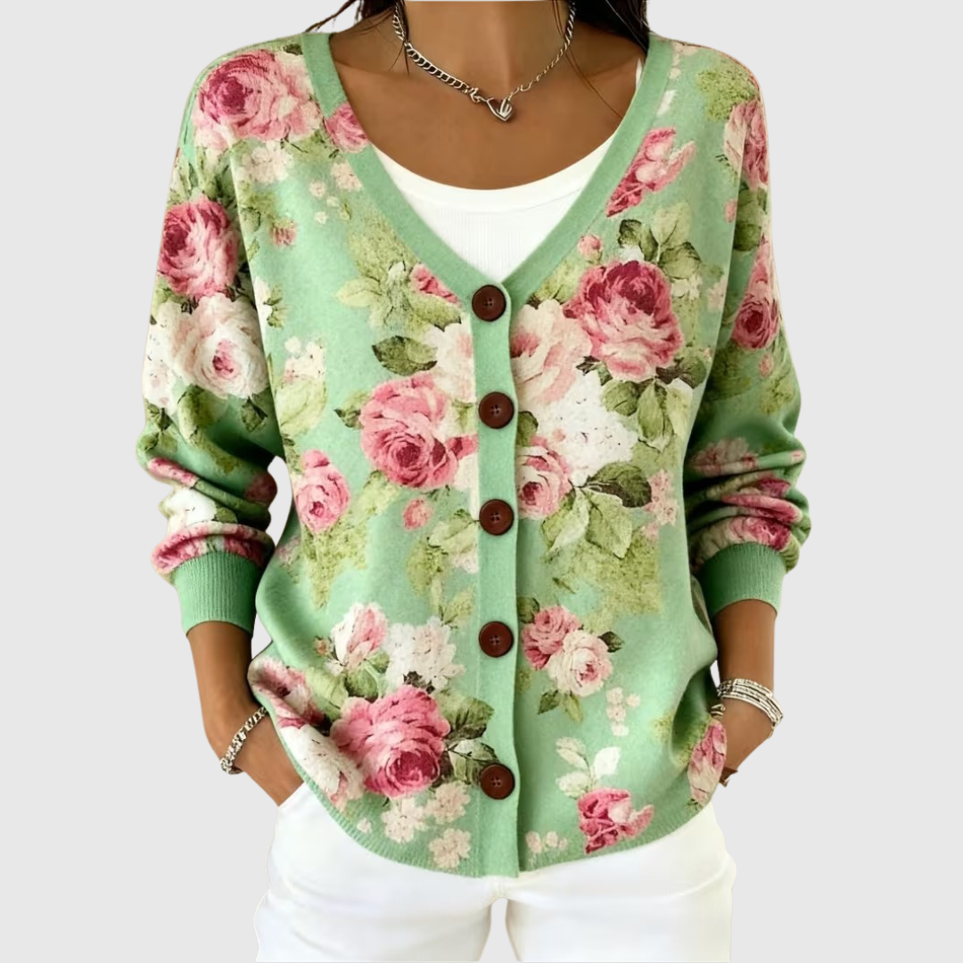 Bequeme Strickjacke mit Knöpfen
