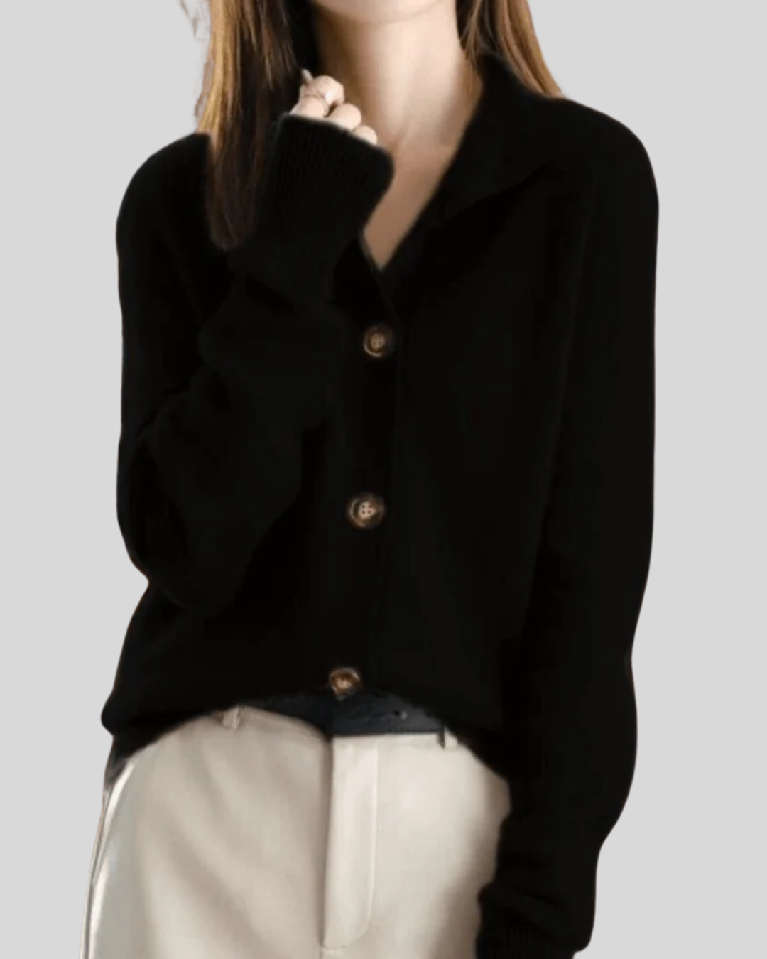 Clara | Kaschmir-Cardigan im Retro-Stil