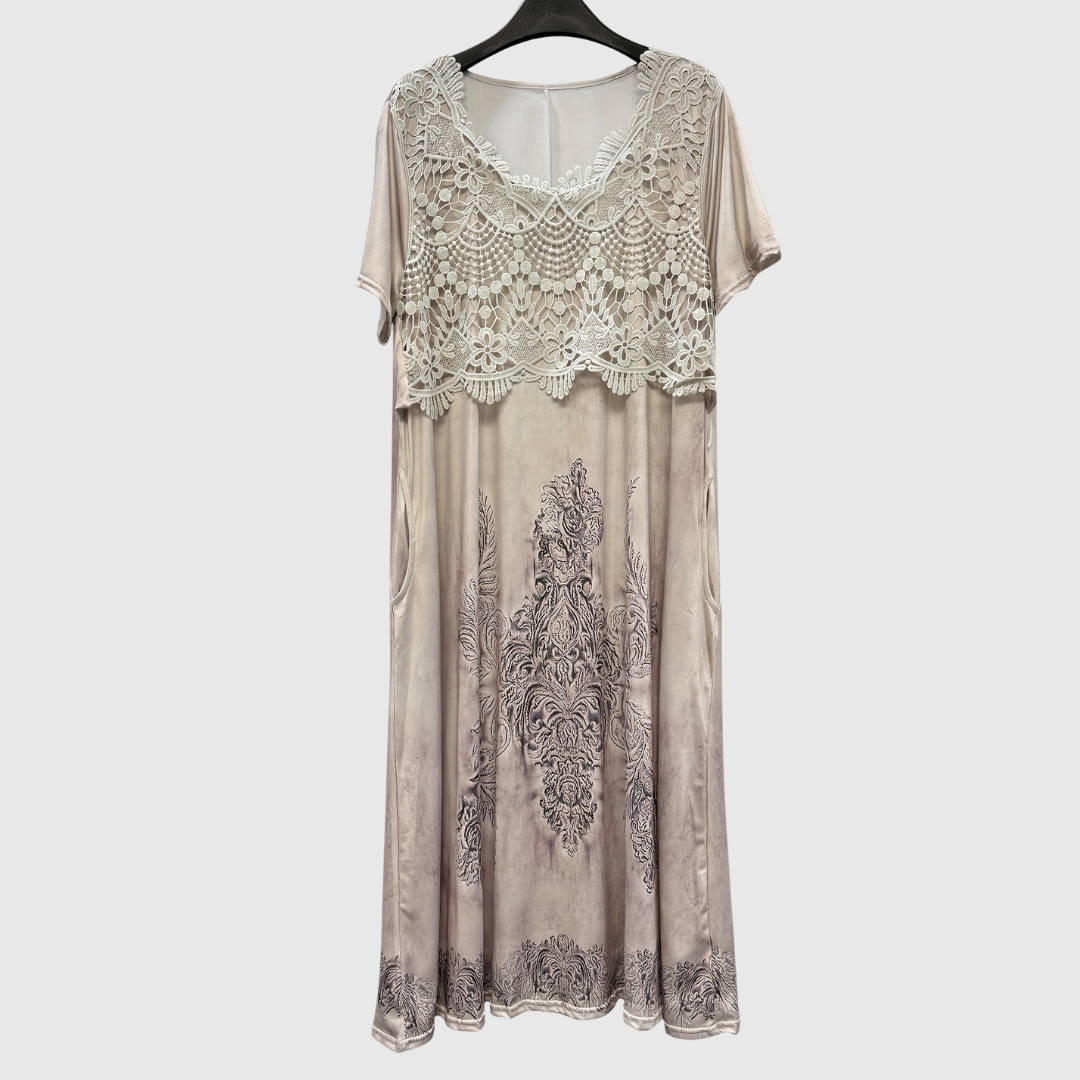 INDIGO | ELEGANTES BLUMEN-MIDI-KLEID