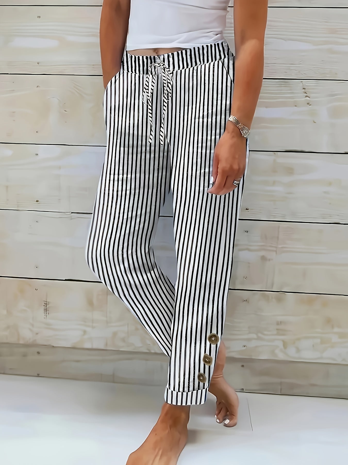 Raquelle - Gestreifte Freizeithose