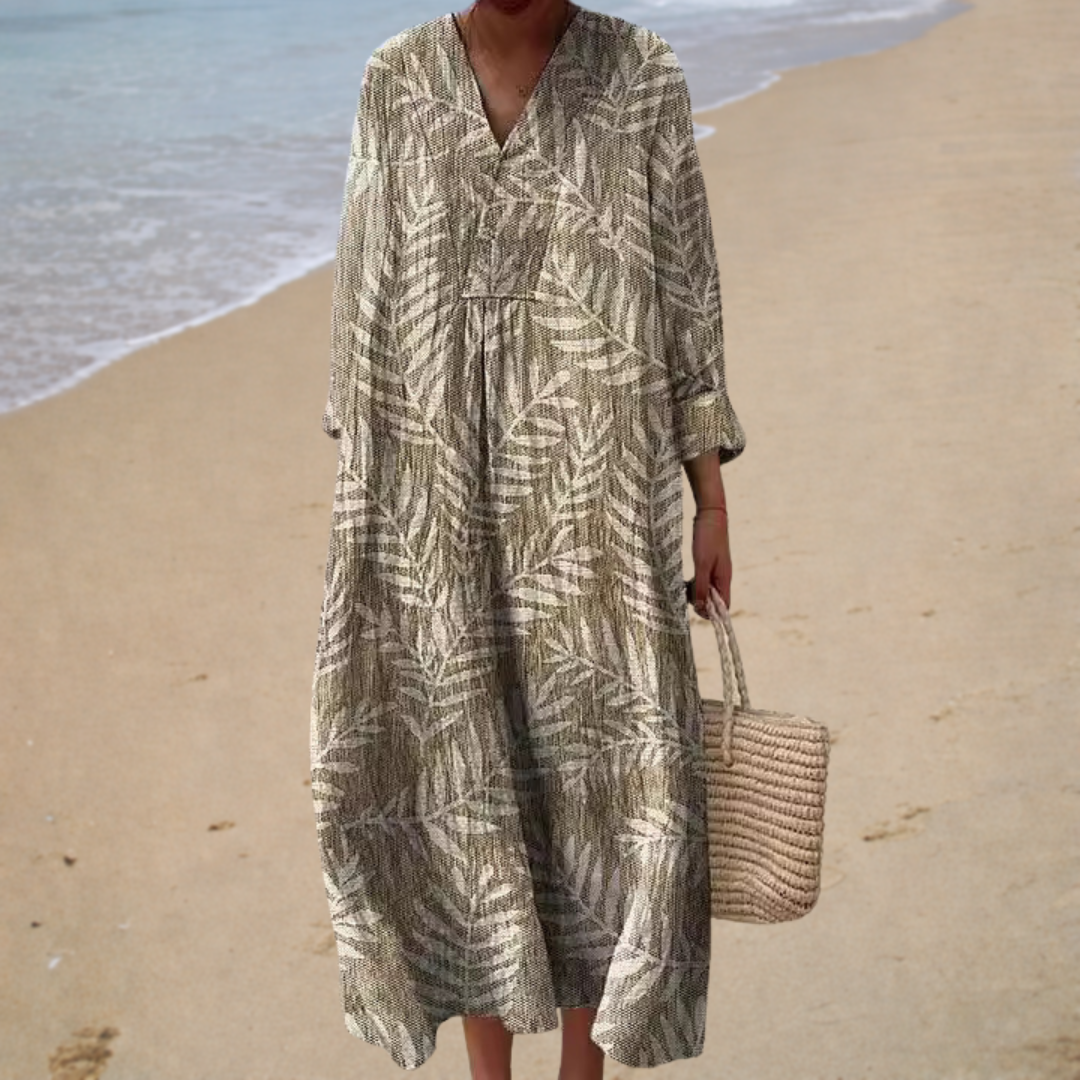 Figurschmeichelndes Sommerkleid mit Print
