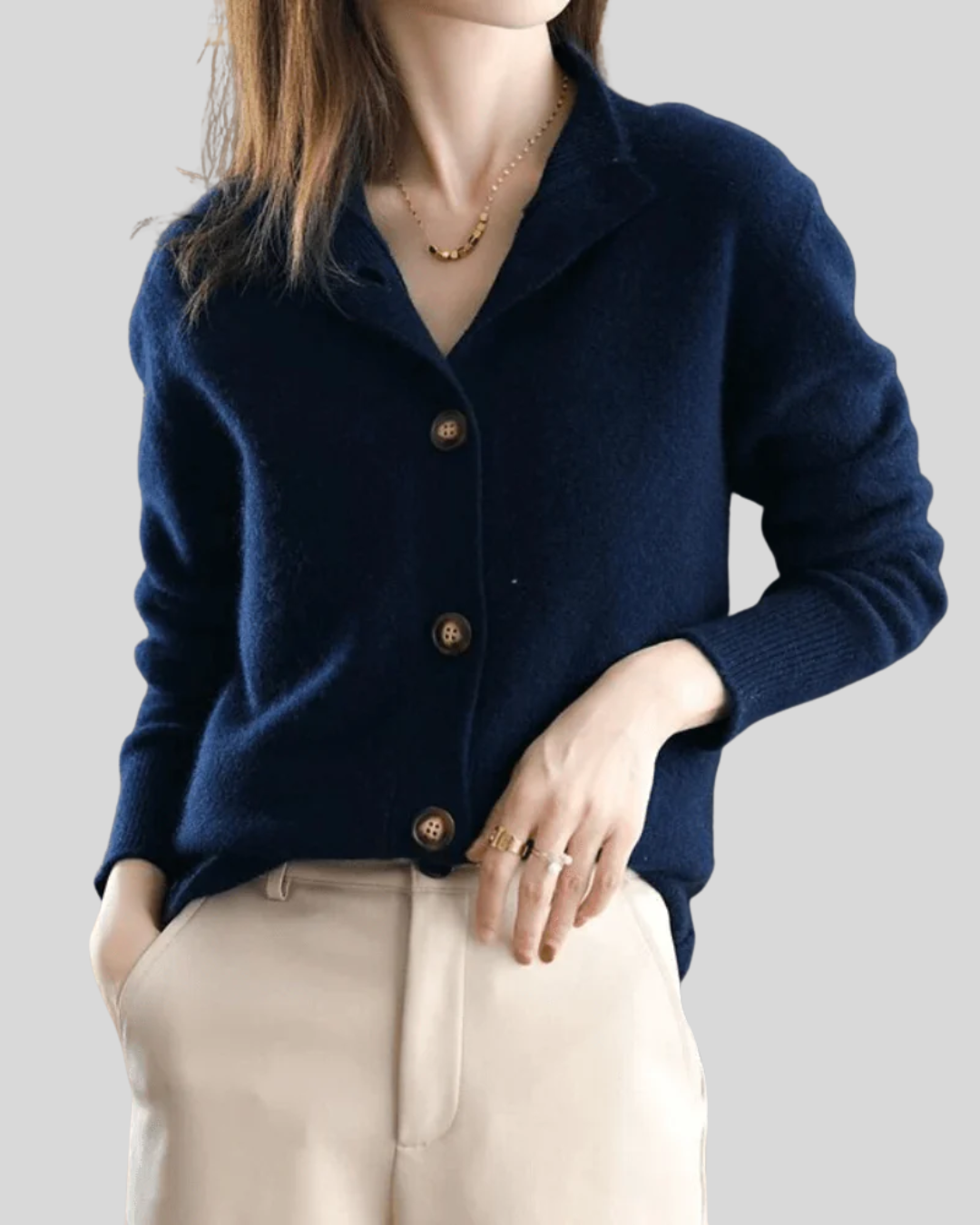Clara | Kaschmir-Cardigan im Retro-Stil