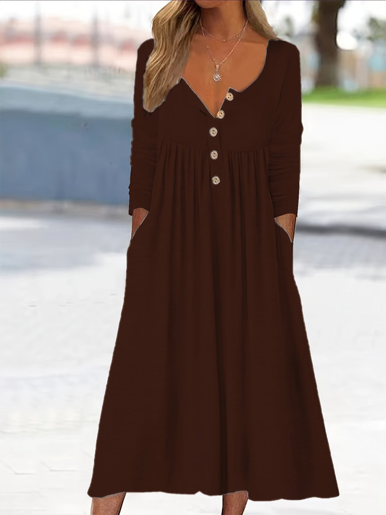 ZARA | Midikleid mit Knöpfen vorne