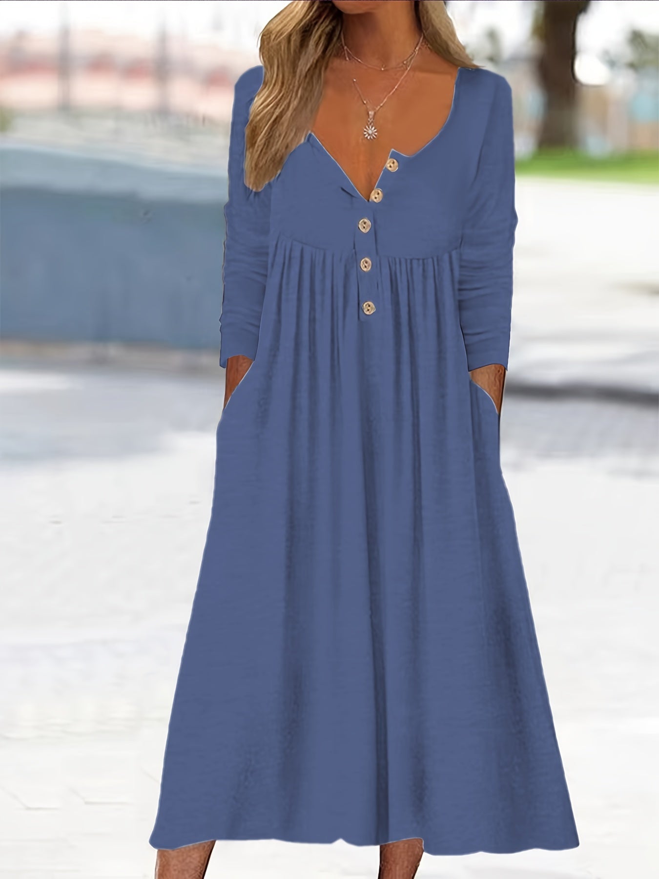 ZARA | Midikleid mit Knöpfen vorne