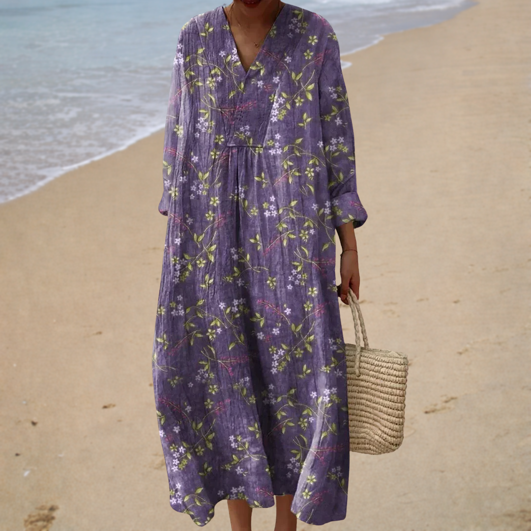 Figurschmeichelndes Sommerkleid mit Print