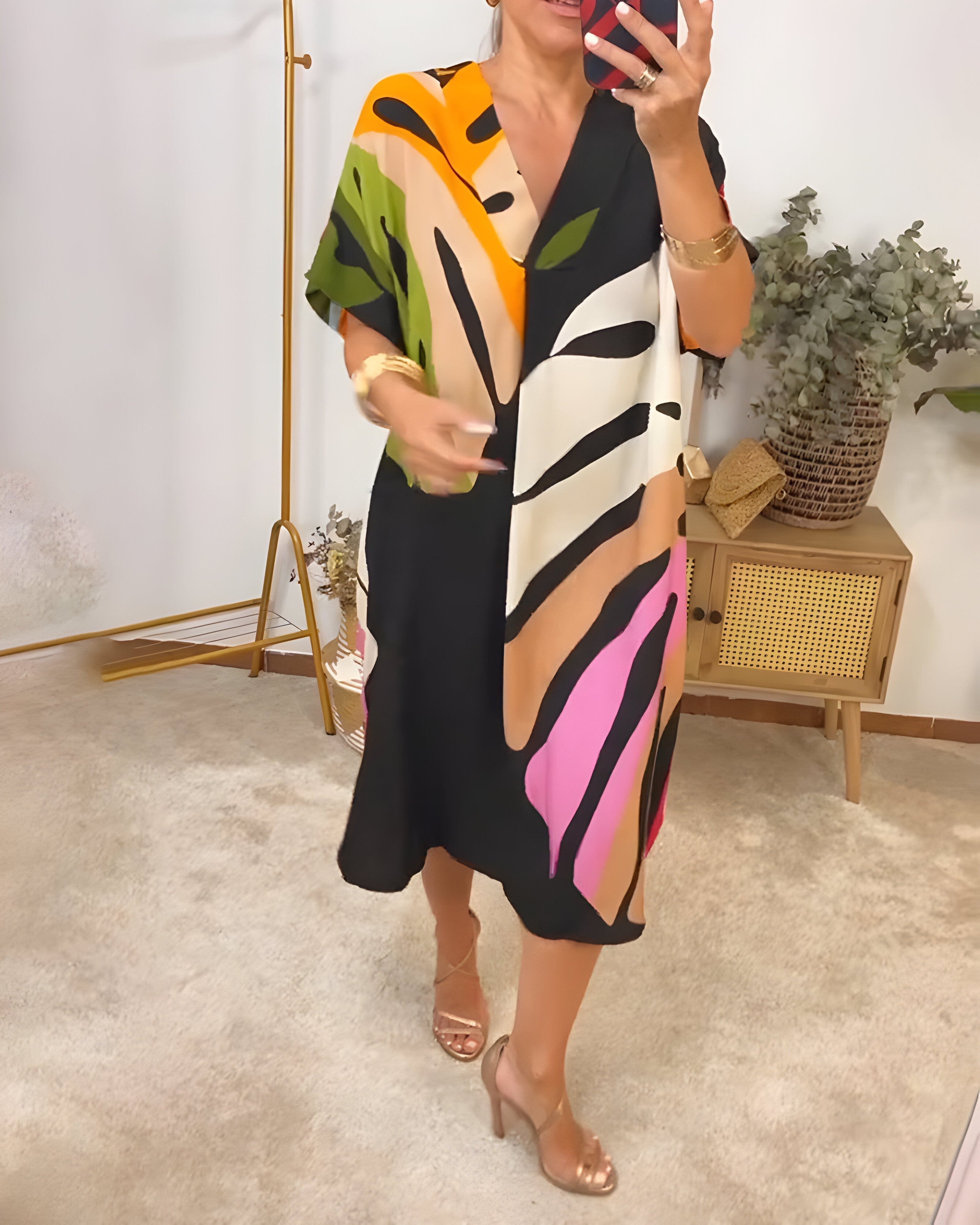 Rianna - Kleid mit abstraktem Muster
