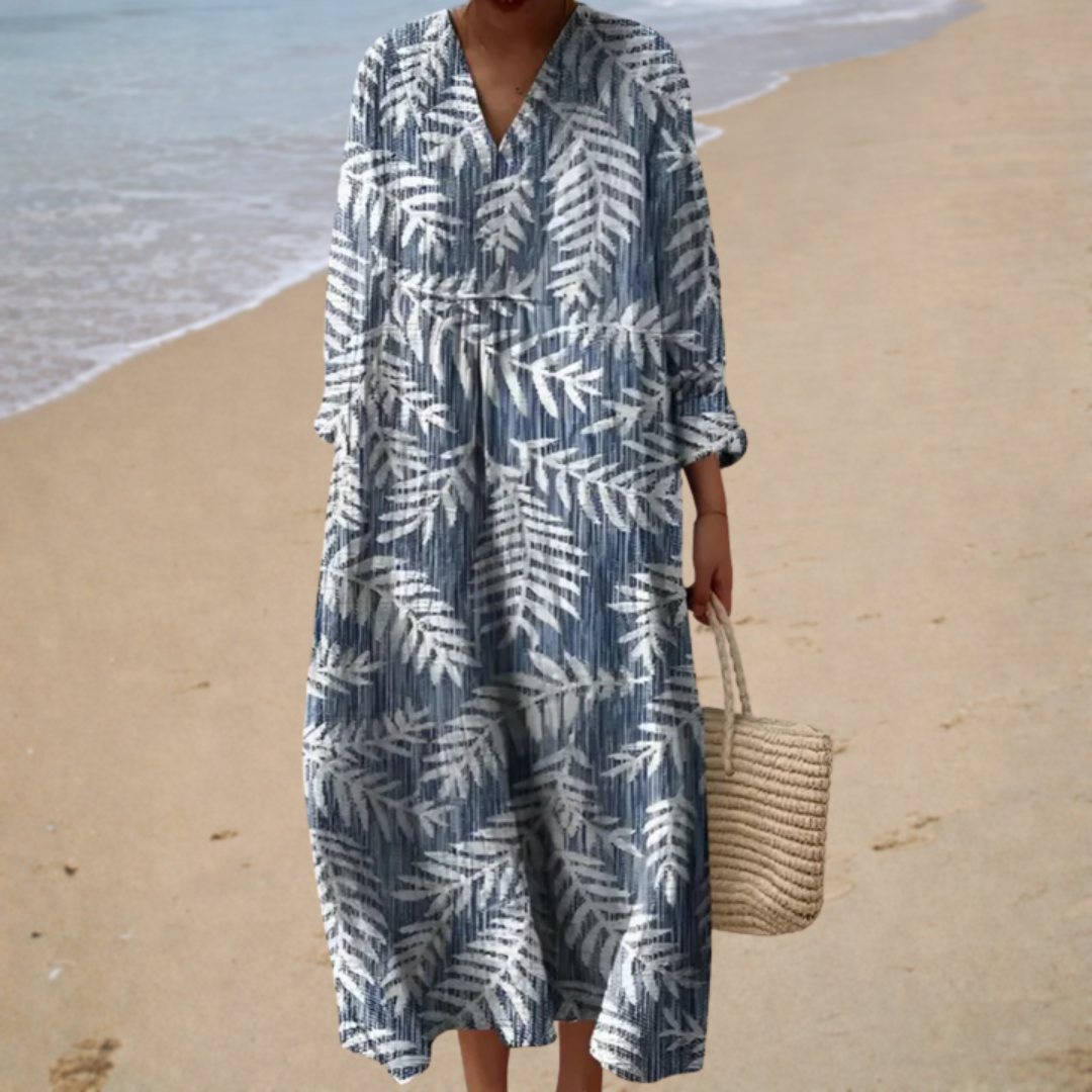 Figurschmeichelndes Sommerkleid mit Print