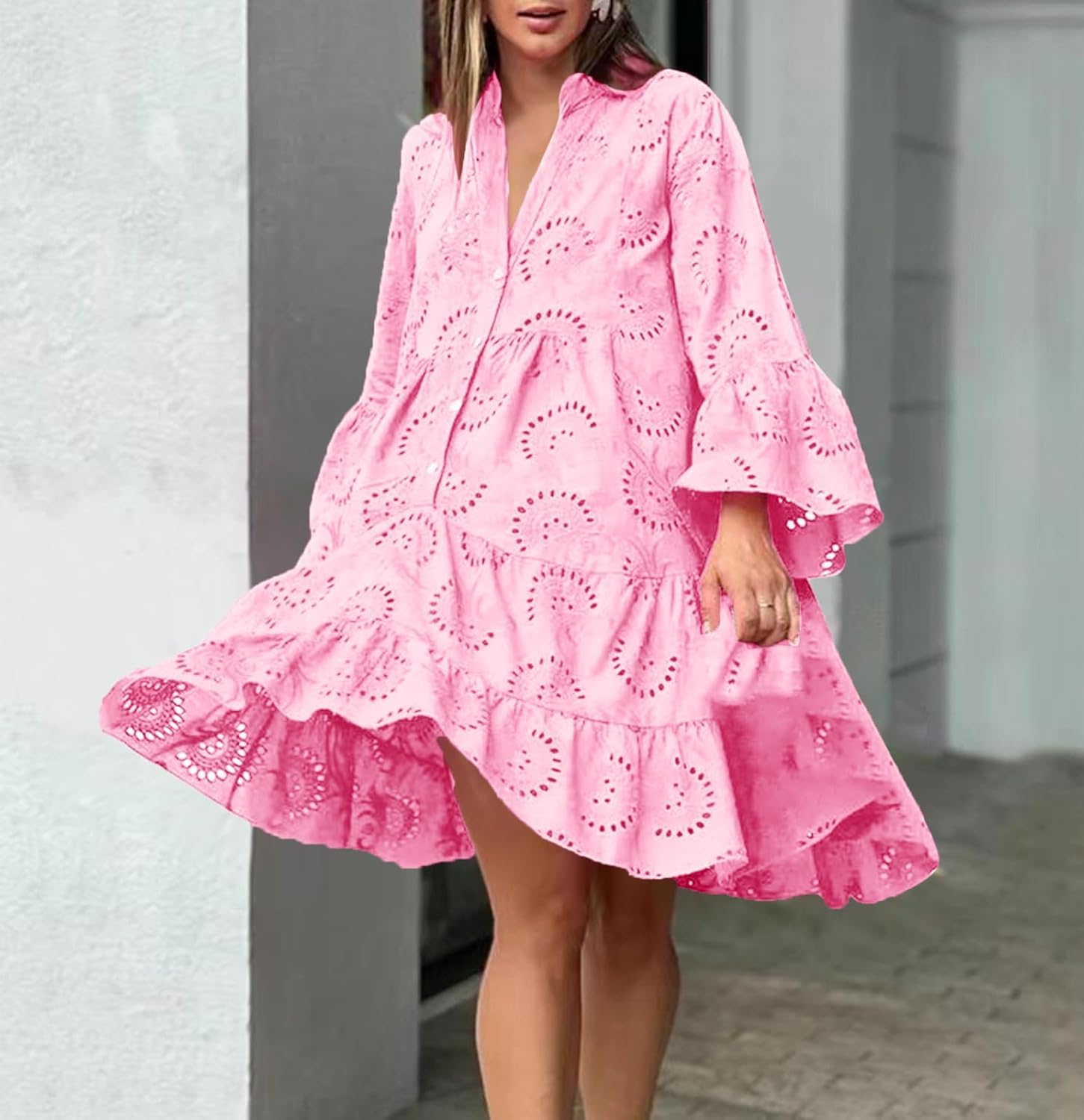 Lydia - Lochstickerei-Kleid