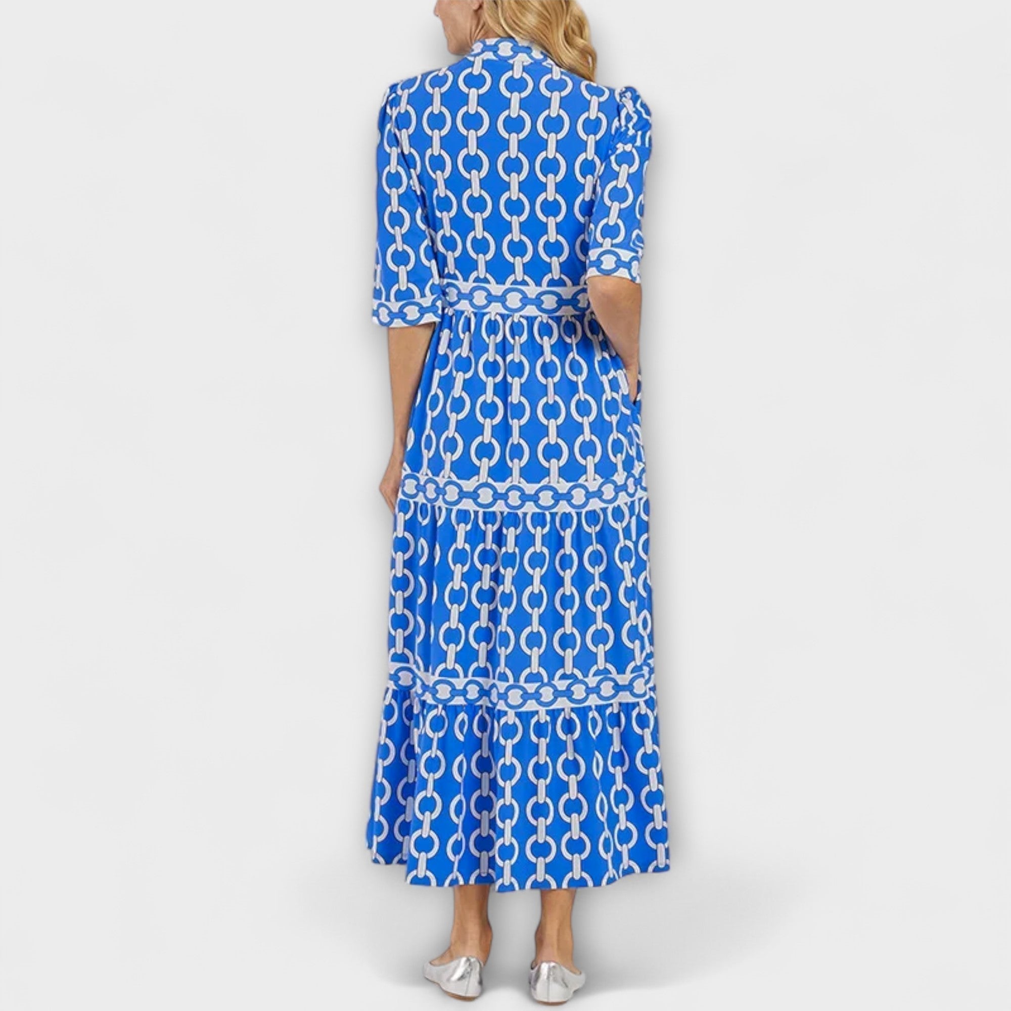 JULIANA | MIDI-KLEID MIT KETTENMUSTER