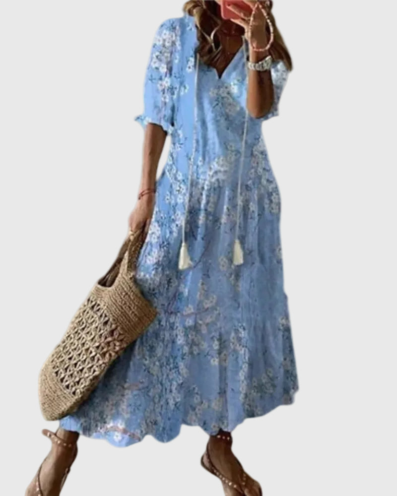 Amalia | Vintage Boho Sommer-Maxikleid
