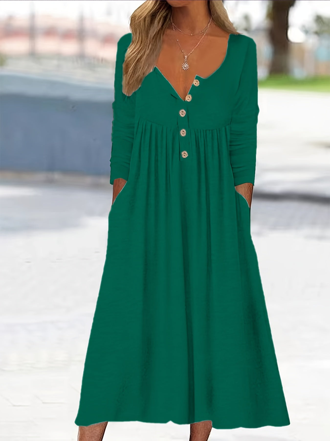 ZARA | Midikleid mit Knöpfen vorne