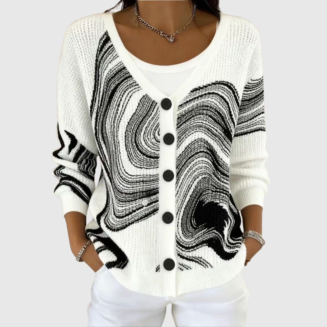 Bequeme Strickjacke mit Knöpfen