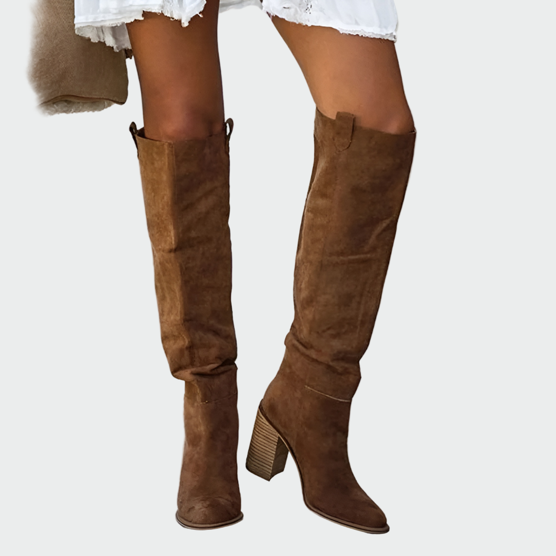 Orthopädische Kniestiefel aus Leder