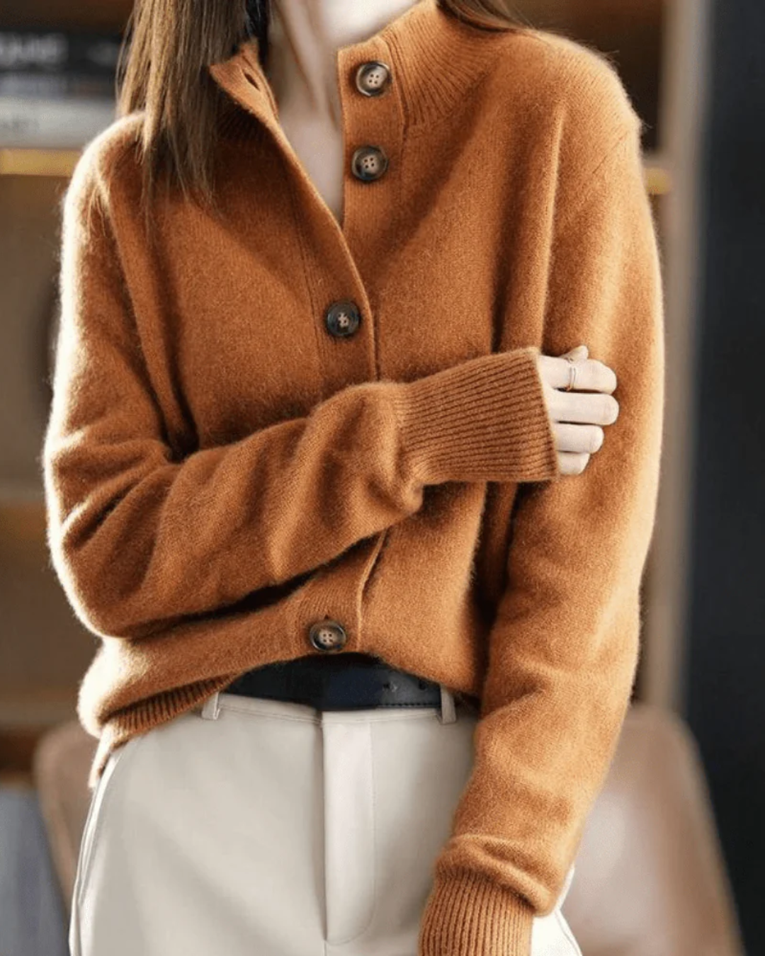 Clara | Kaschmir-Cardigan im Retro-Stil